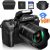 Saneen Digital Camera, 4k Cameras for Photography & Video, 64MP WiFi Touch Screen Vlogging Camera for YouTube with Flash, 32GB SD Card, Lens Hood, 3000mAH Battery, Front and Rear Cameras – Black