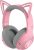 Razer Kraken Kitty V2 BT Wireless RGB Headset: Chroma RGB Kitty Ears & Earcups – Bluetooth 5.2-40 mm Drivers – Noise-Cancelling Mics – Lightweight – 40 Hr Battery w/Type C Charging – Quartz Pink