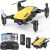 X300C Mini Drone with Camera 720P HD FPV, RC Quadcopter Foldable, Altitude Hold, 3D Flip, Headless Mode, Gravity Control and 2 Batteries, Gifts for Kids, Adults, Beginner, Yellow