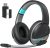 NUBWO G08 Dual Wireless Gaming Headset with Microphone for PS5, PS4, PC, Mobile, Tablet: 2.4Ghz Wireless + 5.3 Bluetooth – Lightweight – RGB Light – Blue