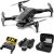 Drones with Camera for adults 4K – Toys Gifts for Kids, Adults, Beginner – RC Quadcopter WiFi FPV Live Video, Foldable, Carrying Case, Adjustable Lens, One Key Take Off/Land, Brushless Motor