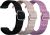 RuenTech 3-Pack Elastic Bands Compatible with Nerunsa P66 Smart Watch 1.85”, Adjustable Nylon Straps Fashions Wristbands for Nerunsa P66GP P66XG P66D Smartwatch (Black&Pink&Purple)