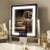 Makeup Mirror with Lights, 15X Magnification 360 Rotation Vanity Mirror with Lights, Vanity Mirror with Detachable 3 Color Modes, Smart Touch Control and Phone Holder,White