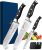 Brewin Professional Kitchen Knives, 3PC Chef Knife Set Sharp Knives for Kitchen High Carbon Stainless Steel, Japanese Cooking Knife with Gift Box