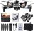 Brushless Drones with Dual-camera for Adults Beginners Kids – 4K HD 5G WIFI Camera Drone for 8-12, Beginner with 1 Key Fly/Land/Return, Voice/Gesture/Gravity Controls 360° Flip, Carrying Case