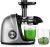 Jocuu Slow Masticating Juicer with Soft/Hard Modes Easy to Clean Quiet Motor & Reverse Function, Cold Press Juicer for Fruit & Vegetable, 90% Juice Yield, with Brush & Recipes (Grey)