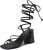 DREAM PAIRS Women’s Lace Up Heels Strappy Block High Heel Square Open Toe Chunky Sandals for Party Travel Date