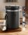 Veken Tea&Coffee Canister, Airtight Stainless Steel Kitchen Food Storage Container with Date Tracker and Scoop for Grounds Coffee, Beans, Flour, Cereal, Sugar, 22OZ, Black