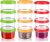 Kitchen GIMS 8 oz Plastic Containers with Lids Leak Proof Freezer Containers 12 Pack Meal Prep Jars Reusable Food Storage Containers with Lids Microwave and Freezer Safe