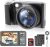 4K Digital Camera,Autofocus 48MP Vlogging Camera for Photography YouTube Compact Camera with Flash,18X Digital Zoom, Anti Shake, Macro Photography, 32G SD Card and 2 Batteries