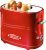 Nostalgia 2 Slot Hot Dog and Bun Toaster with Mini Tongs, Retro Toaster, Cooker that Works Chicken, Turkey, Veggie Links, Sausages Brats, Metallic Red