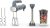 Ninja CI105BRN Foodi Power Mixer System, 750-Peak-Watt Immersion Blender and Hand Mixer, EasyGlide Beaters, Dough Hooks, 3-Cup Blending Vessel, Sea Salt Gray