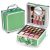 Beginner Makeup Kit For Teens With The Small Cosmetic Train Case Included 24-Colors Eyeshadow Palette Blushes Bronzer Highlighter Lipstick Brushes Mirror(Green)