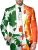 Band Size Patrick’s Day Festive Style All Over Printed Four Leaf Jacket Suit Wet Weather