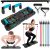 BlueClouds Push Up Board and Pilates Bar Kit – Color Coded Foldable Pushup Board Fitness Tool – Reinforced Aluminum Resistance Band Bar – At Home Gym Accessories for Men and Women – Portable Gym