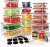 KEMETHY 40 Pcs Food Storage Containers with Lids Airtight (20 Containers & 20 Lids), Plastic Meal Prep Container for Pantry & Kitchen Organization, BPA-Free, Leak-Proof with Labels & Marker Pen