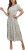 GRECERELLE Women’s 2024 Spring Summer Casual Loose Crewneck Boho Dress Ruffle Puff Sleeve High Waist Midi Dress