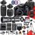 Canon EOS 4000D / Rebel T100 DSLR Camera with Canon EF-S 18-55mm F/3.5-5.6 DC III Zoom, EF 75-300mm f/4-5.6 III and 420-800mm f/8.3 HD Lens + 128 GB Memory + Filters + More (34pc Bundle)