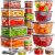 JSCARES 40 PCS Food Storage Containers with Lids Airtight (20 Lids &20 Containers) – Leakproof Meal-Prep Containers for Kitchen Storage Reusable Plastic Microwave/Dishwasher Safe with Labels & Pen