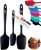 DI ORO Silicone Spatula Set – Rubber Kitchen Spatulas for Baking, Cooking, & Mixing – 600°F Heat-Resistant & BPA Free Silicone Scraper Spatulas for Nonstick Cookware – Dishwasher Safe (3pc, Black)