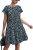 KIRUNDO Women’s 2024 Summer Casual Dress Ruffle Short Sleeves Floral Print Round Neck Loose Pleated Tiered Mini Dresses