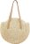 Straw Handbags Women Handwoven Round Corn Straw Bags Natural Chic Hand Large Summer Beach Tote Woven Handle Shoulder Bag