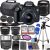 Canon EOS 4000D / Rebel T100 DSLR Camera w/EF-S 18-55mm f/3.5-5.6 Lens 3 Lens Kit Bundled with 128GB Memory + Wide Angle Lens + Telephoto Lens + Flash + More (Renewed) Black