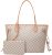 Handbags for Women Designer Fashion Purses Top Handle Satchel Shoulder Bags 2pcs with Small Wallet (White)