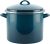 Rachael Ray Enamel on Steel Stock Pot/Stockpot with Lid, 12 Quart, Marine Blue