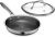 HexClad Hybrid Nonstick 8-Inch Fry Pan with Tempered Glass Lid, Stay-Cool Handle, Dishwasher and Oven Safe, Induction Ready, Compatible with All Cooktops