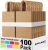 XPCARE 100Pcs Paper Gift Bags 5.25×3.25×8.25”, Small Paper Bags with Handles Bulk, Shopping Bags, Kraft Bags, Retail Bags, Party Bags Brown(Brown)