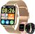 Smart Watch for Women Men Fitness: (Make/Answer Call) Bluetooth Smartwatch for Android Phones iPhone Waterproof Outdoor Sport Digital Running Watches Health Tracker Heart Rate Monitor Step Counter