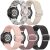 20mm Braided Bands Compatible with Samsung Galaxy Watch 6/5/4 40mm 44mm/Watch 5 Pro 45mm/Watch 6/4 Classic 43mm 47mm 42mm 46mm/Active 2/Active/Watch 3 41mm, 5 Pack Elastic Stylish Quick Release Bands