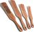 Spurtle Set, Natural Acacia Wooden Kitchen Utensils Set of 4, Wooden Spoons Utensils for Cooking, stirring, Mixing, Serving, spurtles kitchen tools as seen on tv for NonSick Cookware