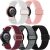 5 pack Stretchy Nylon Watch Bands Compatible with Samsung galaxy watch active 2 bands 40mm 44mm/Active 40mm/Galaxy Watch 3 41mm/Galaxy Watch 42mm/Gear S2/Galaxy Watch 4 5 6 Fabric 20mm Wristband