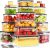 20 PACK Food Storage Containers with Lids Airtight, Larger Leakproof Plastic Meal Prep Containers Stackable Reusable for Kitchen Organization storage with Labels & Pen, BPA-Free, Microwave Safe