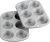 Wilton Recipe Right Non-Stick 6-Cup Muffin Pan, Standard Baking Pans for Cupcakes and Muffins, Set of 2