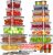 KEMETHY 36-Piece Food Storage Containers with Lids(18 Containers & 18 Lids), Plastic Food Containers for Pantry & Kitchen Storage and Organization, BPA-Free, Leak Proof, Reusable with Labels & Pen