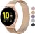 Wanme Metal Bands for Samsung Galaxy Watch Active 2 Band, Galaxy Watch 4 / Galaxy Watch 4 Classic, Galaxy Watch 5 / 5 Pro Bands, Galaxy Watch 3 41mm / Galaxy Watch 42mm, 20mm Stainless Steel Replacement Strap for Galaxy Active 2 Bands Women Men