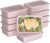 Bentgo® 20-Piece Lightweight, Durable, Reusable BPA-Free 1-Compartment Containers – Microwave, Freezer, Dishwasher Safe – Blush Pink