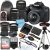 Canon EOS 2000D / Rebel T7 DSLR Camera with EF-S 18-55mm + EF 75-300mm Daul Lens + SanDisk 64GB Memory Card + Tripod + Case + Wideangle Lenses + ZeeTech Accessory Bundle (21pc Bundle) (Renewed)