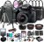 Canon EOS Rebel T100 DSLR Camera w/EF-S 18-55mm F/3.5-5.6 Zoom Lens + 420-800mm Super Telephoto Lens + 64GB Memory Cards, Professional Photo Bundle (40pc Bundle) (Renewed)