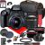 Canon EOS Rebel T100 DSLR Camera w/ 18-55mm F/3.5-5.6 Zoom Lens + Macro + Telephoto + More (18pc Bundle) (Renewed)