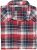 Lucky Brand Men’s Santa Fe Western Long Sleeve Shirt (L, Red/Navy/White)